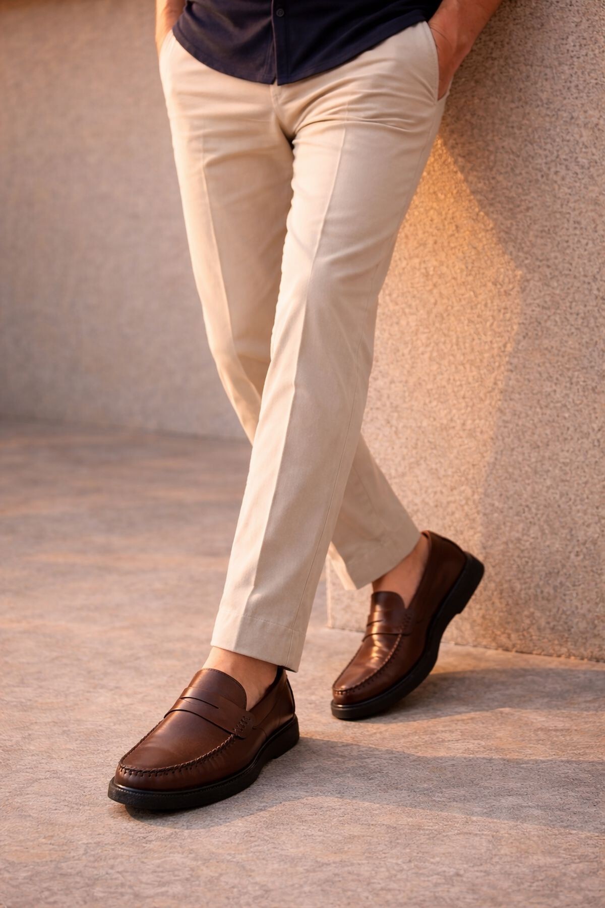 Muggo  GENTZ Hakiki Deri Rahat Taban Erkek Günlük Klasik Loafer Ayakkabı - Görsel 8