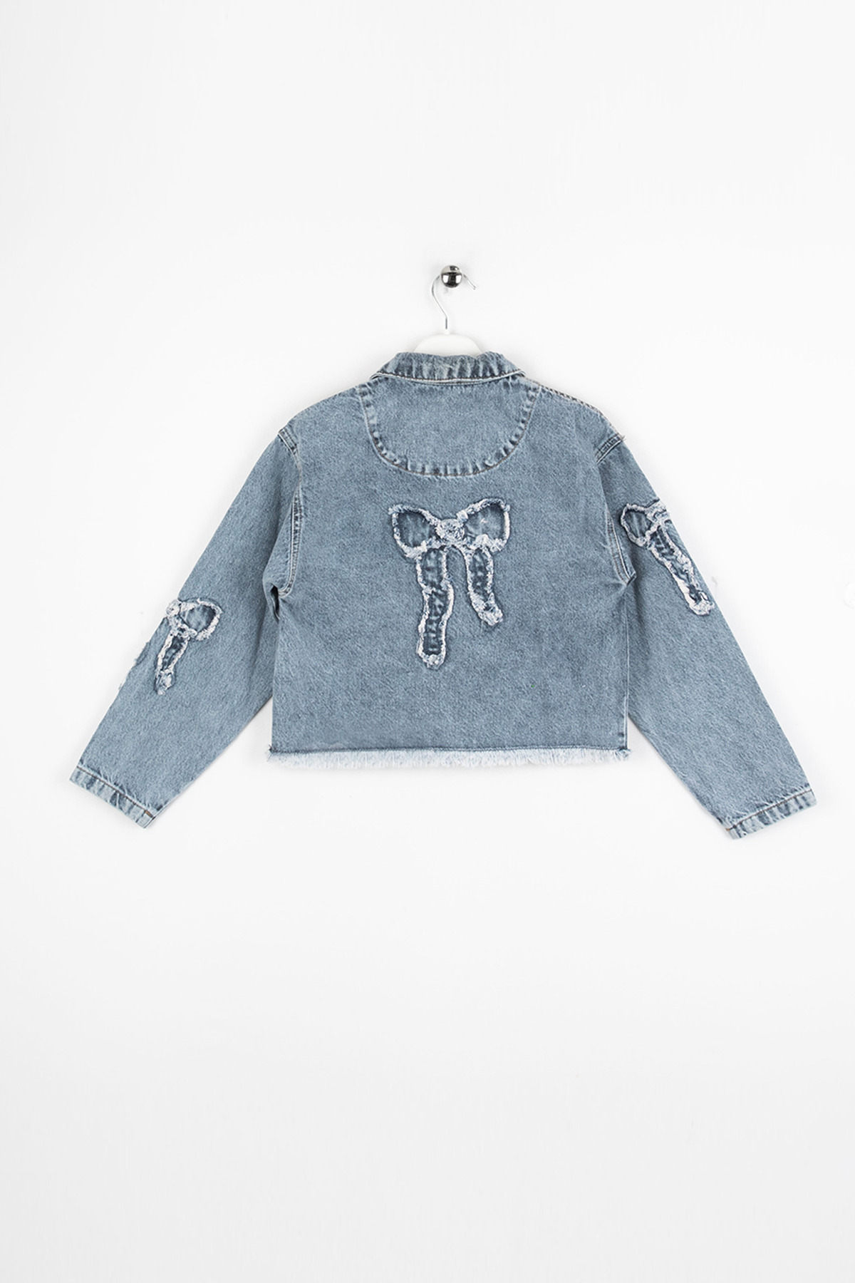 Mutlu Kids  Aplikeli Kız Kot Ceket - Görsel 6