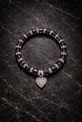 LuneraBag Parlak Mor Taşlı Premium Kadın Bileklik