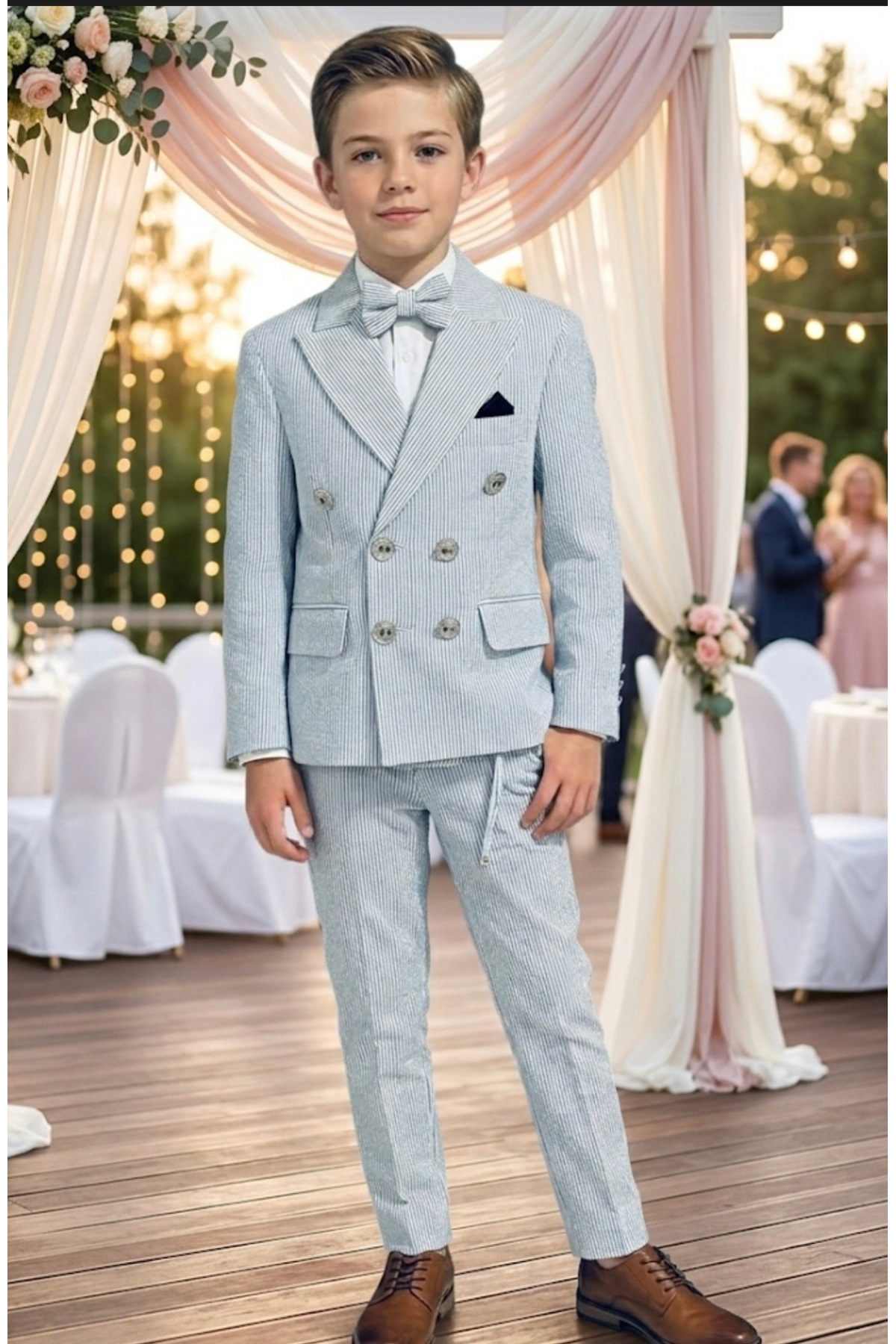 Zelhankids Boy's Striped Suit (3 Pieces)