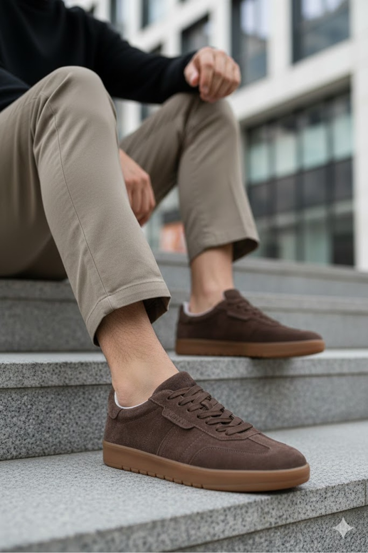 Lufian  Pele Erkek Deri Sneaker Ayakkabı Açık Kahve