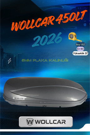 WOLLCAR Gri Parlak Port Bagaj - Tabut Bagaj 450