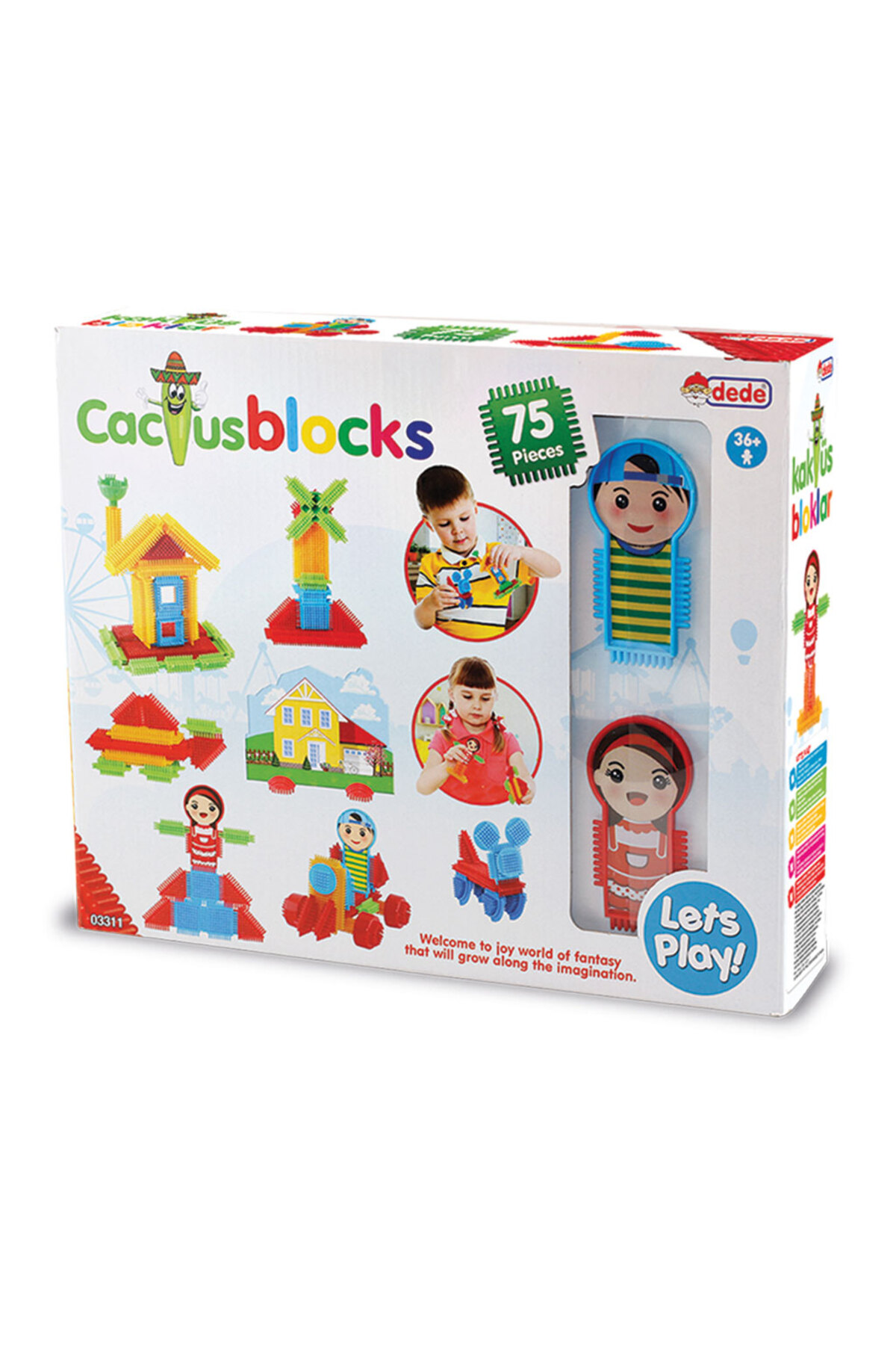 a v d a 75 Parça Kaktüs Blok Seti Renkli Kaktüs Bloklar Yapı Oyuncağı fotoğrafı 2 (önizleme)