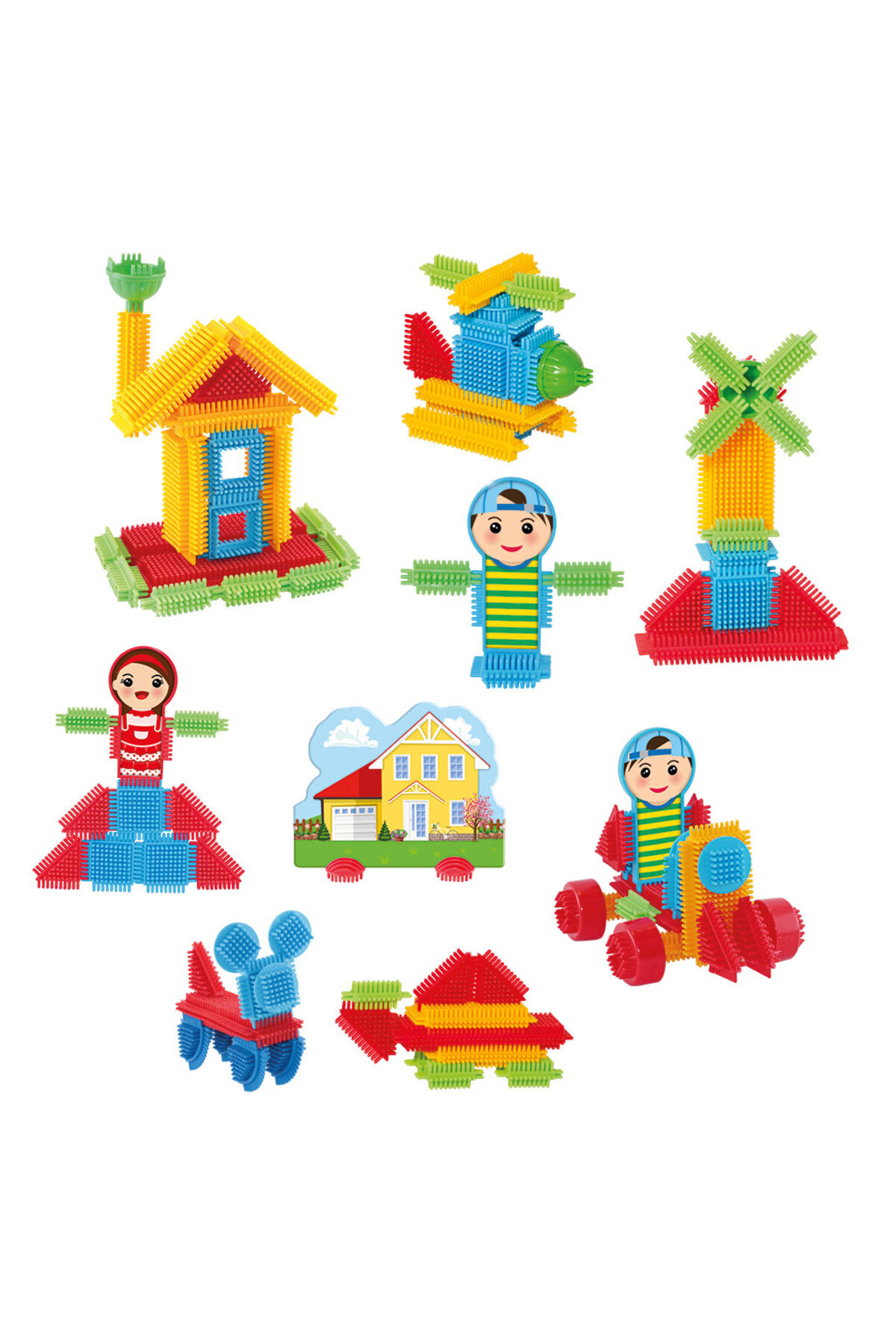 a v d a 80 Parça Kaktüs Blok Seti Renkli Kaktüs Bloklar Yapı Oyuncağı fotoğrafı 3 (önizleme)