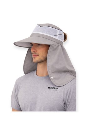 Mustran UV Geniş Siperli Ense Korumalı Fileli Şapka Tarla Bahçe İnşaat Outdoo...