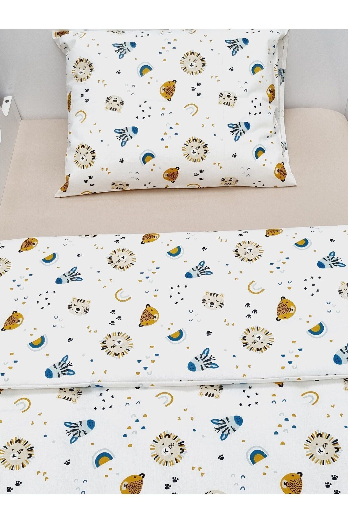 Yada Baby %100 Pamuklu Kumaştan Bebek Park Beşik 5 Parça Yorgan Ve Nevresim Takımı (70 X 120 CM) fotoğrafı 4 (önizleme)