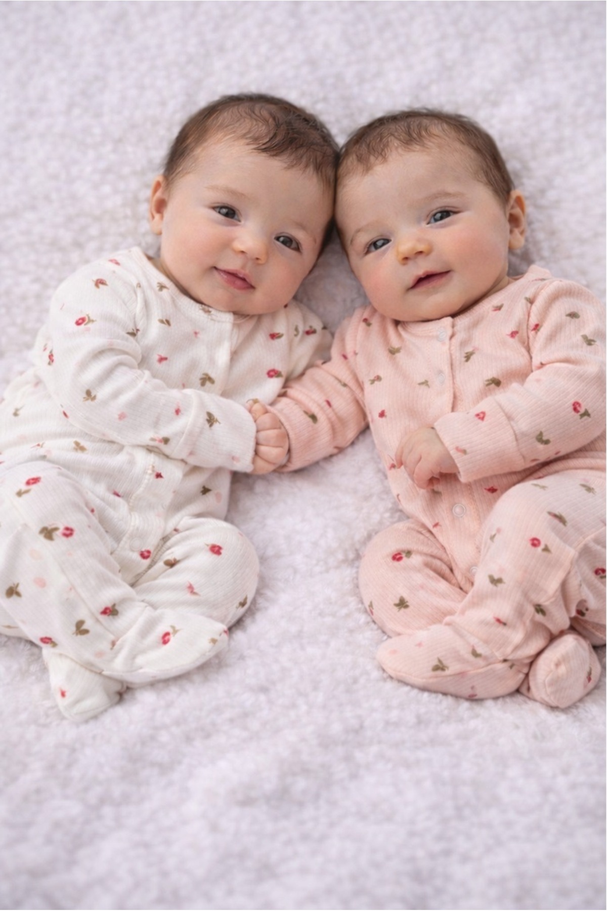 ENİA BABY Organik Kız Bebek Çiçek desenli 2li Tulum Takımı Yenidoğan kıyafet 0-3-6 ay 2'li Pamuklu 2 Parça fotoğrafı 3 (önizleme)