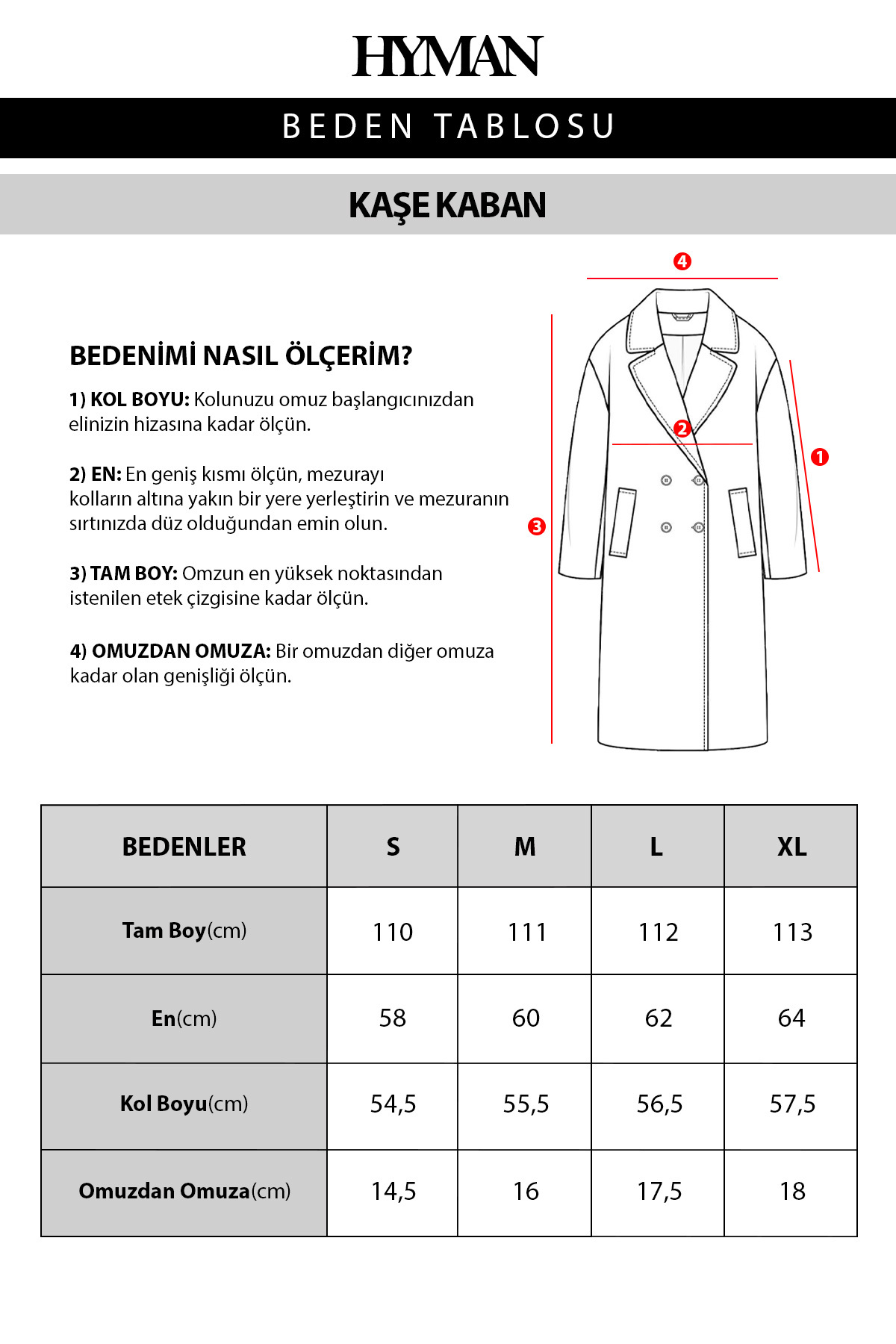 HYMAN Erkek Oversize Astarlı Uzun Kaşe Kaban görsel 8