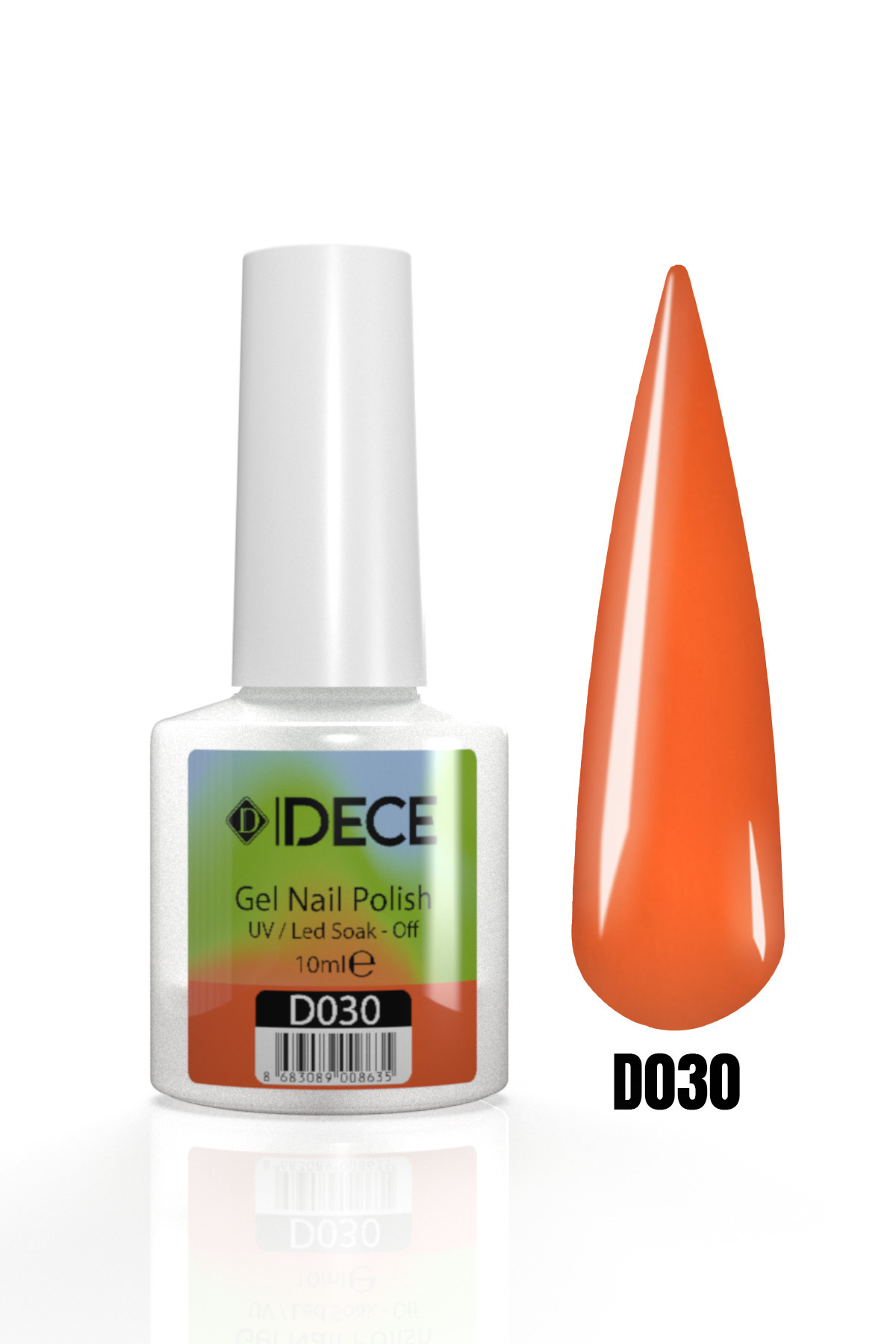 Kalıcı Oje Uv Led D030 (TURUNCU SERİSİ) 10ml — نارنجی 8683089008345004 — تصویر 2 از 2