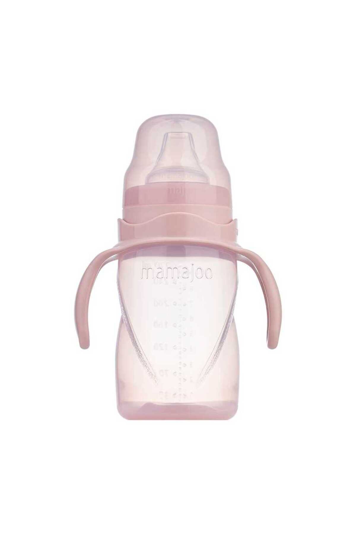Mamajoo Antikolik Akıtmaz Alıştırma Bardağı 270 ml & İkili Ergonmik Beslenme Kaşığı - Powder Pink fotoğrafı 3 (önizleme)