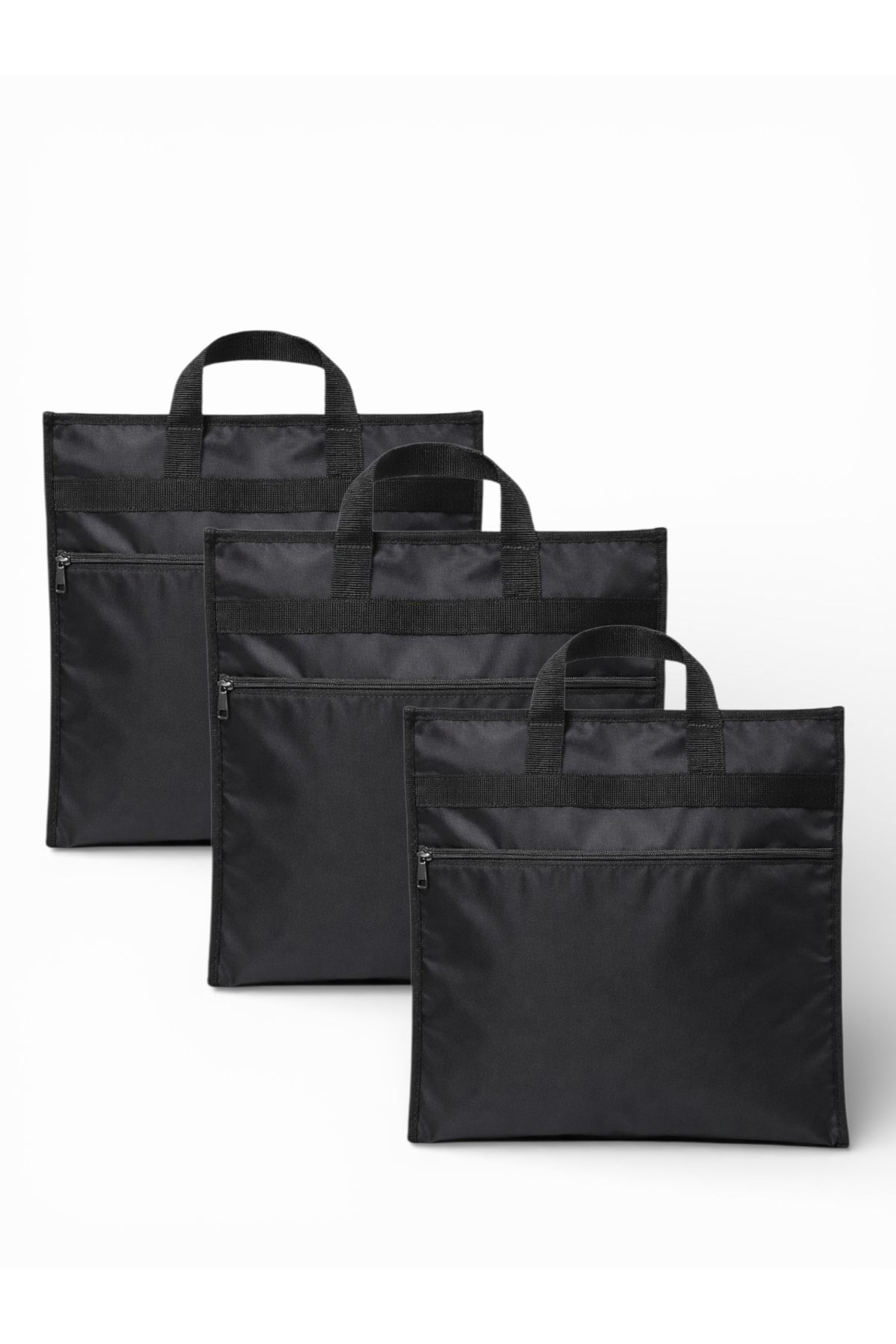 Mufflon Leather Collection  Tetkik Hakim Dosya Taşıma Ve Saklama Çantası Fermuar Detaylı 3'lü - Görsel 2