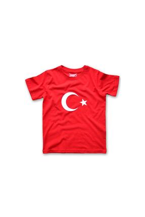 Genel Markalar Bayrak Çocuk Kısa Kollu T-Shirt - Kırmızı