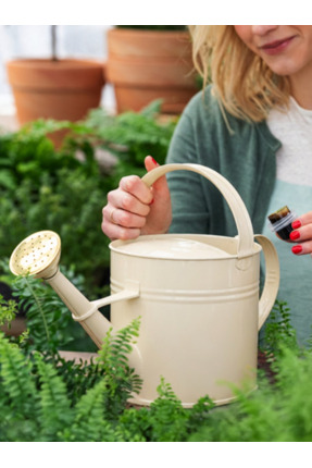 Lin Metal Fritilya 5 Litre Metal Sulama Kabı, Galvaniz Bitki Sulama Kabı Meta...