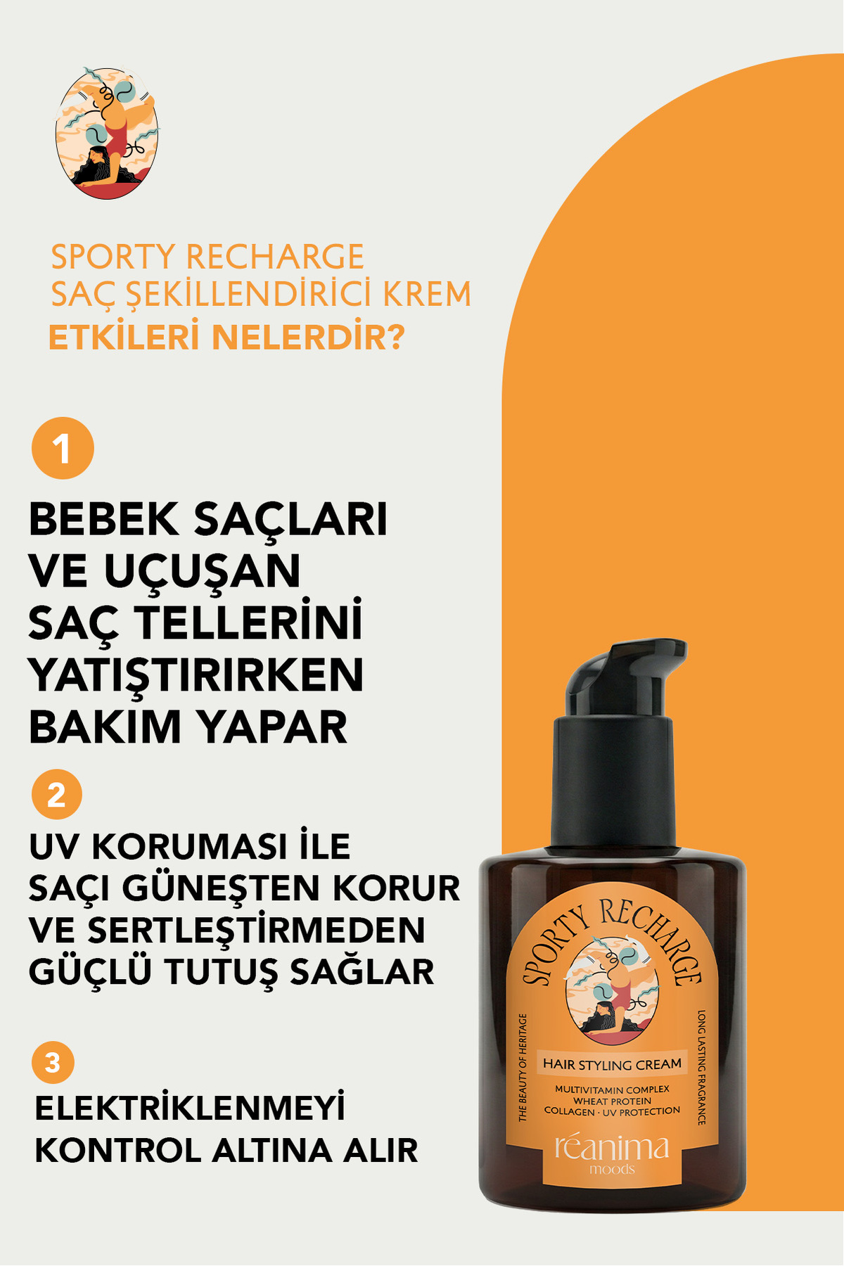 Sporty Recharge Hareketli Günlerde Şekil Ve Bakımı Bir Arada Sunan Saç Şekillendirici Krem — TYC0FBD394A8172DCD77AFD00 — تصویر 2 از 7
