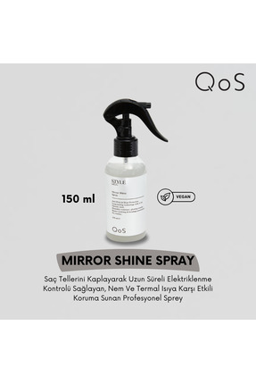 QOS STYLE EDIT MIRROR SHINE ELEKTRİKLENME KARŞITI ISI KORUYUCU 150ML
