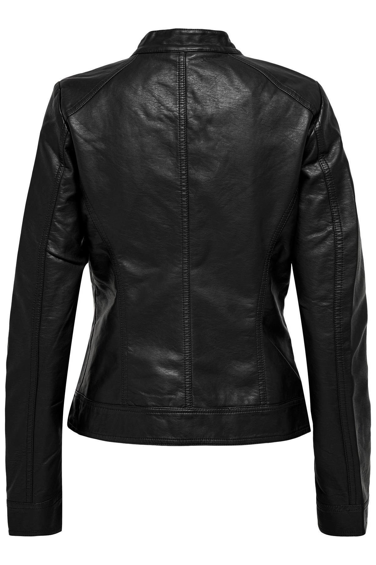 ONLY  15081400 Suni Deri Ceket - Siyah - Görsel 2