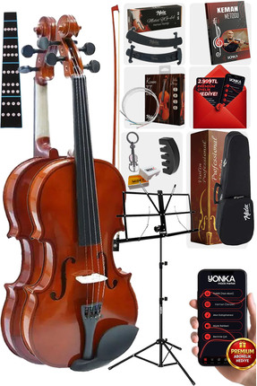 Midex Cvl-744-ntys Pro 4/4 Full Keman Seti (YASTIK NOTA SEHPASI SUSTURUCU REÇ...