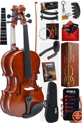 Midex Cvl-744-pak Profesyonel 4/4 Full Keman Seti (YASTIK TEL SUSTURUCU REÇİN...