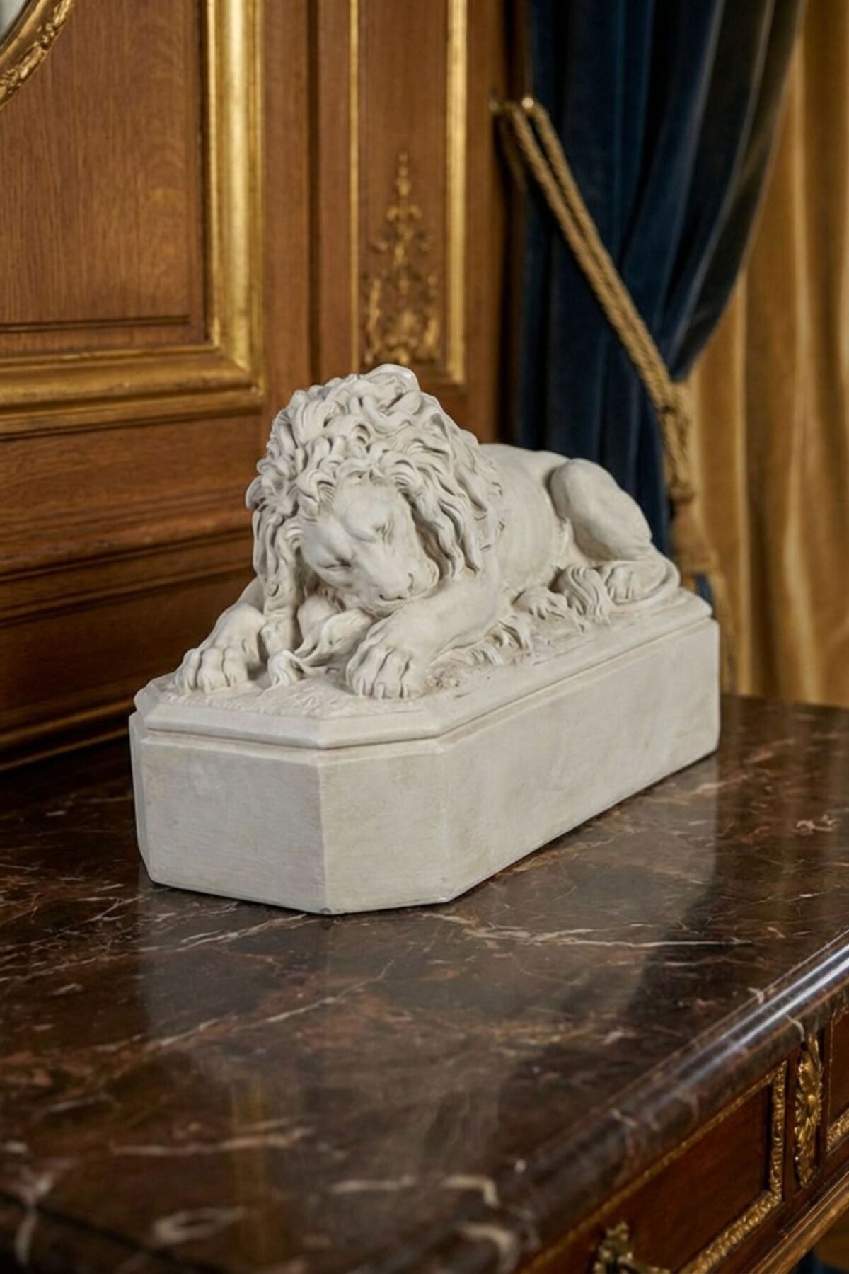Decorative Object Trinket Home Decoration Sculpture Living Room Table Top Ornament Lion White Model 56