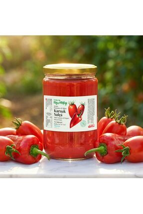 Eminenin Köy Mutfağı Odun Ateşinde Domates & Biber Salçası (660ML) Karışık Sa...