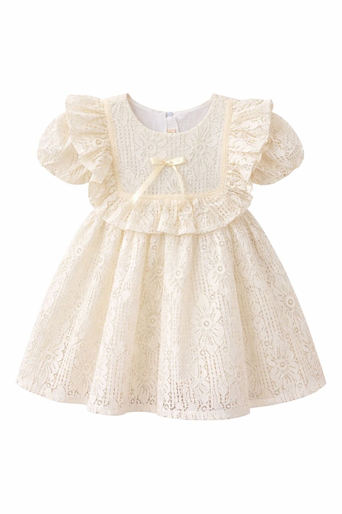 Bilge Trend Kız Bebek Çocuk, Robadan Fırfırlı Dantel Elbise, Doğum Günü, Düğün, Bayramlık, Parti Elbisesi fotoğrafı 2 (önizleme)