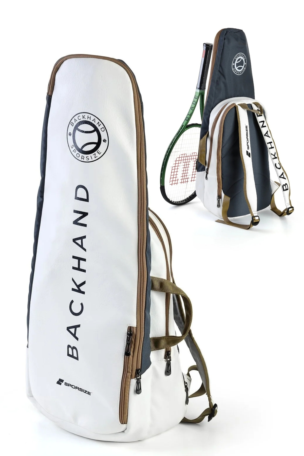 Sporsize Backhand Tennis Bag 3 Racket Capacity - Tenis Çantası 3 Raket Kapasiteli