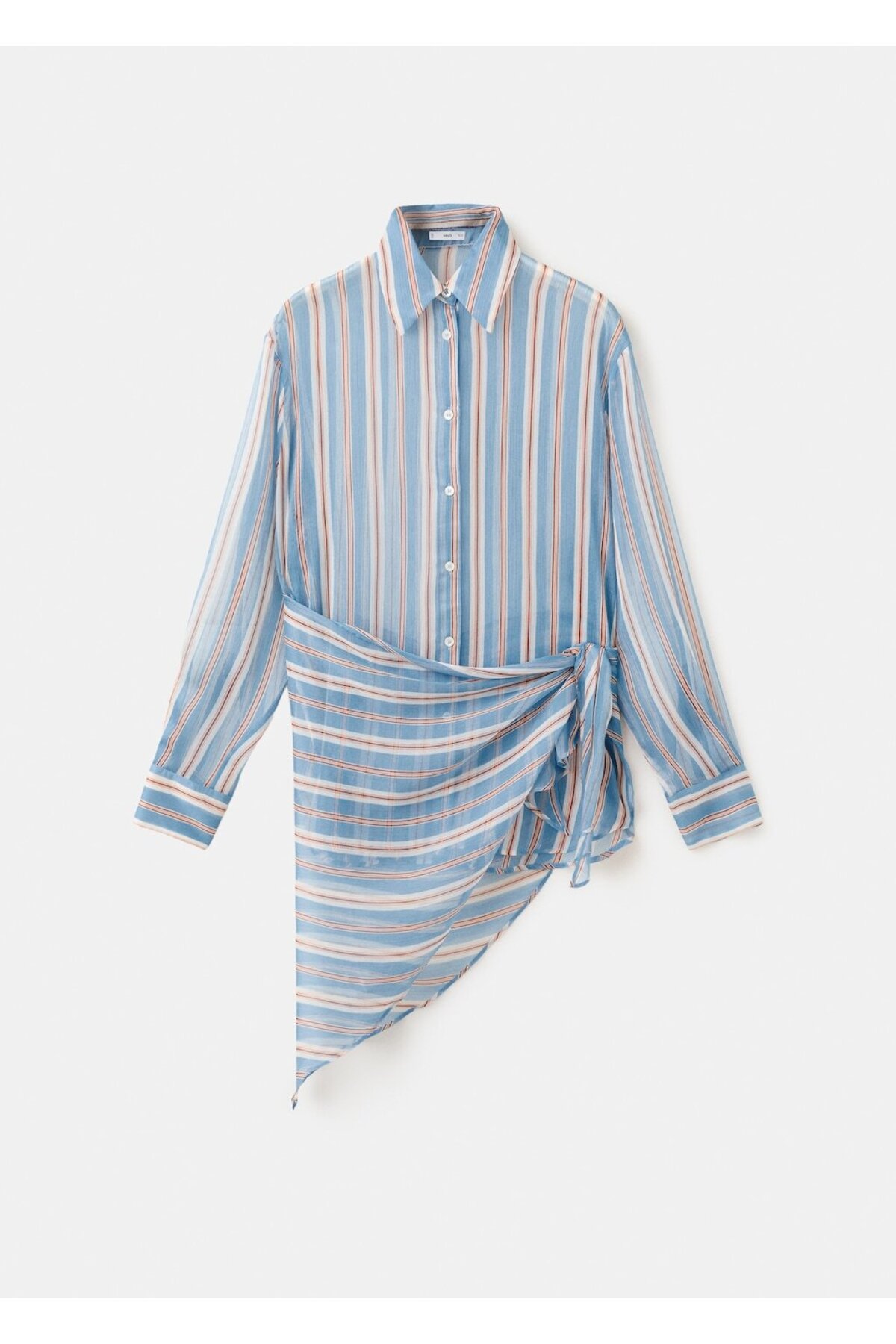 MANGO  Mendil desenli çizgili gömlek - Görsel 3