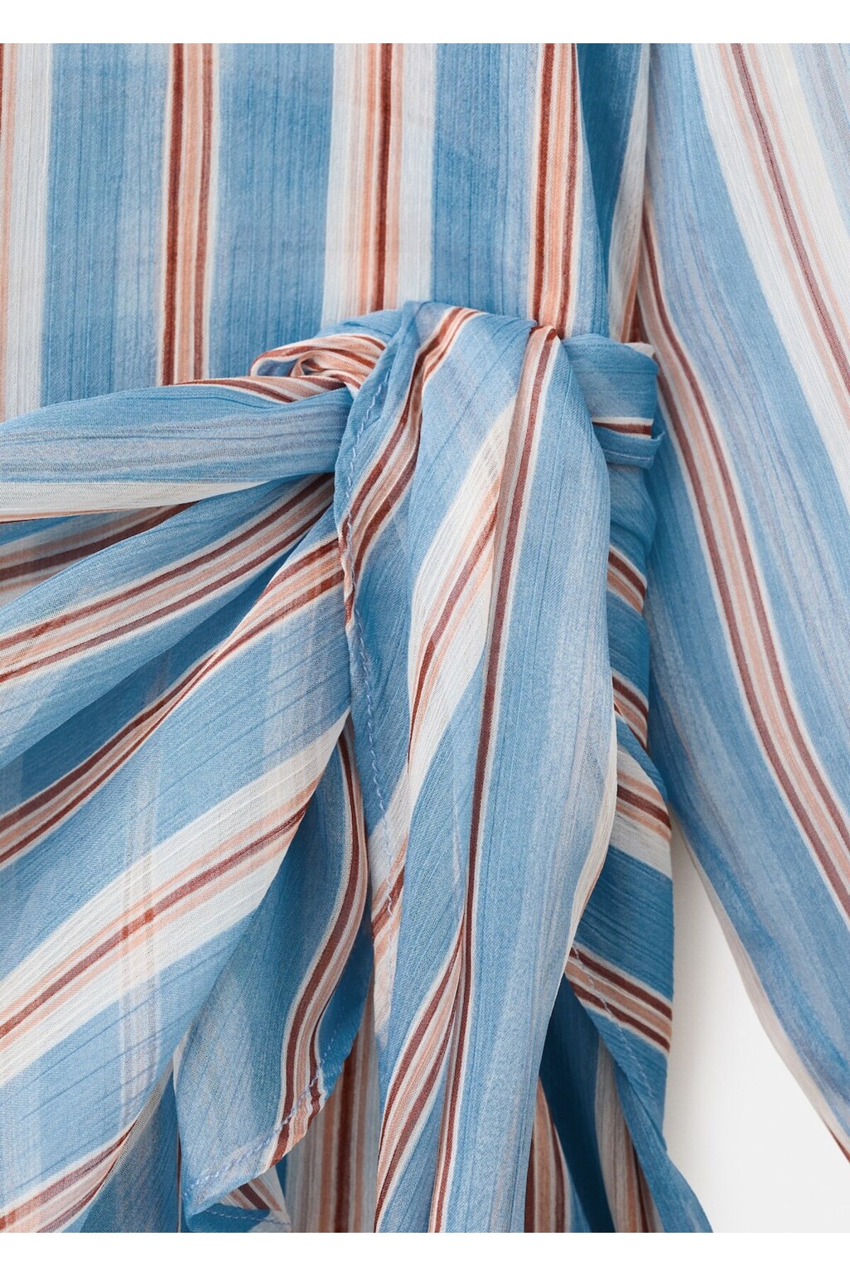 MANGO  Mendil desenli çizgili gömlek - Görsel 8