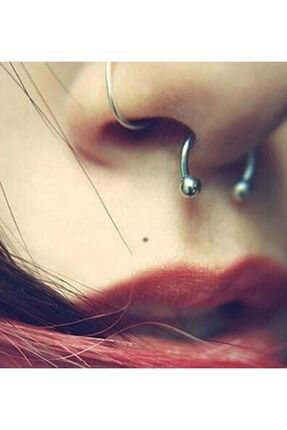 agbtasarım %100 G23 Titanyum Gümüş Rengi Halka "septum, Nose, Helix" "burun, ...