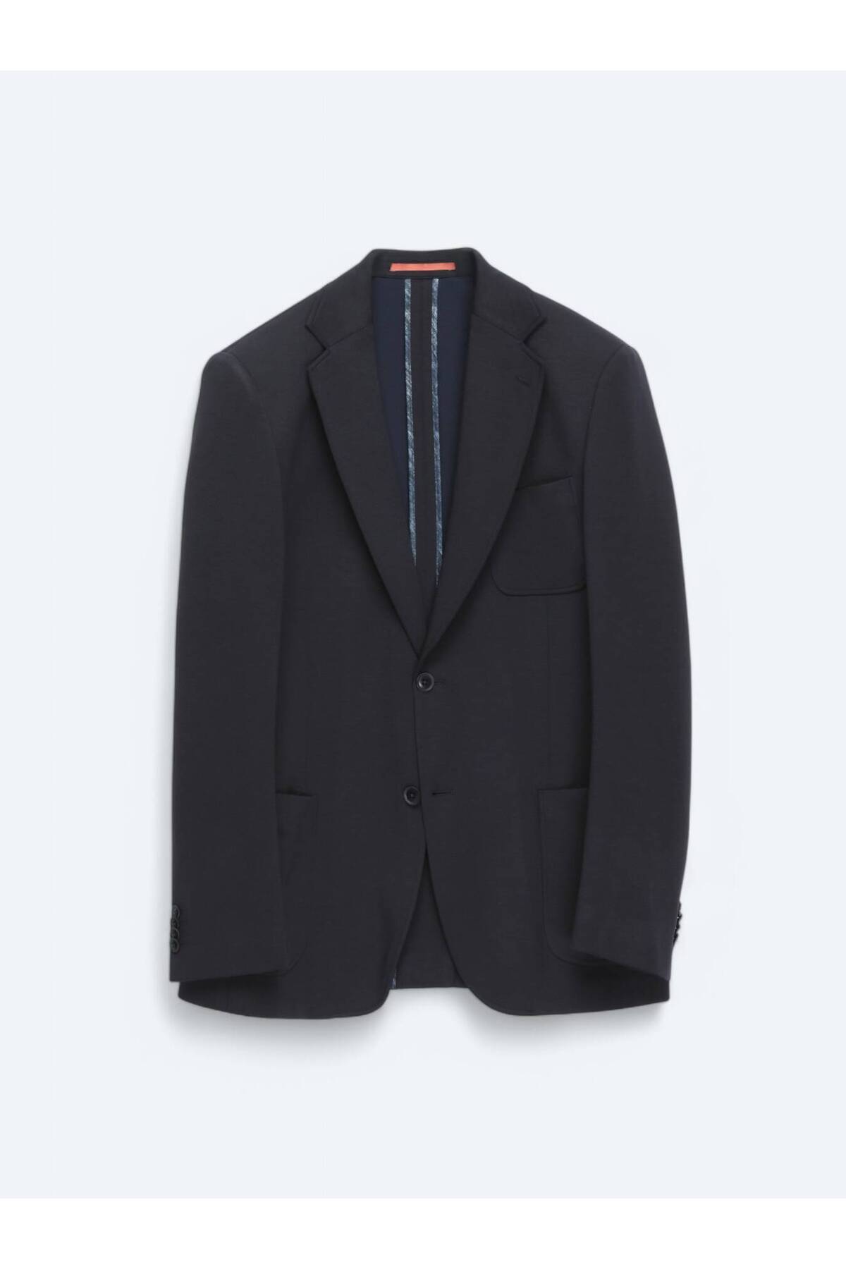 Kip Lacivert Düz Modern Fit Örme Takım Elbise görsel 7
