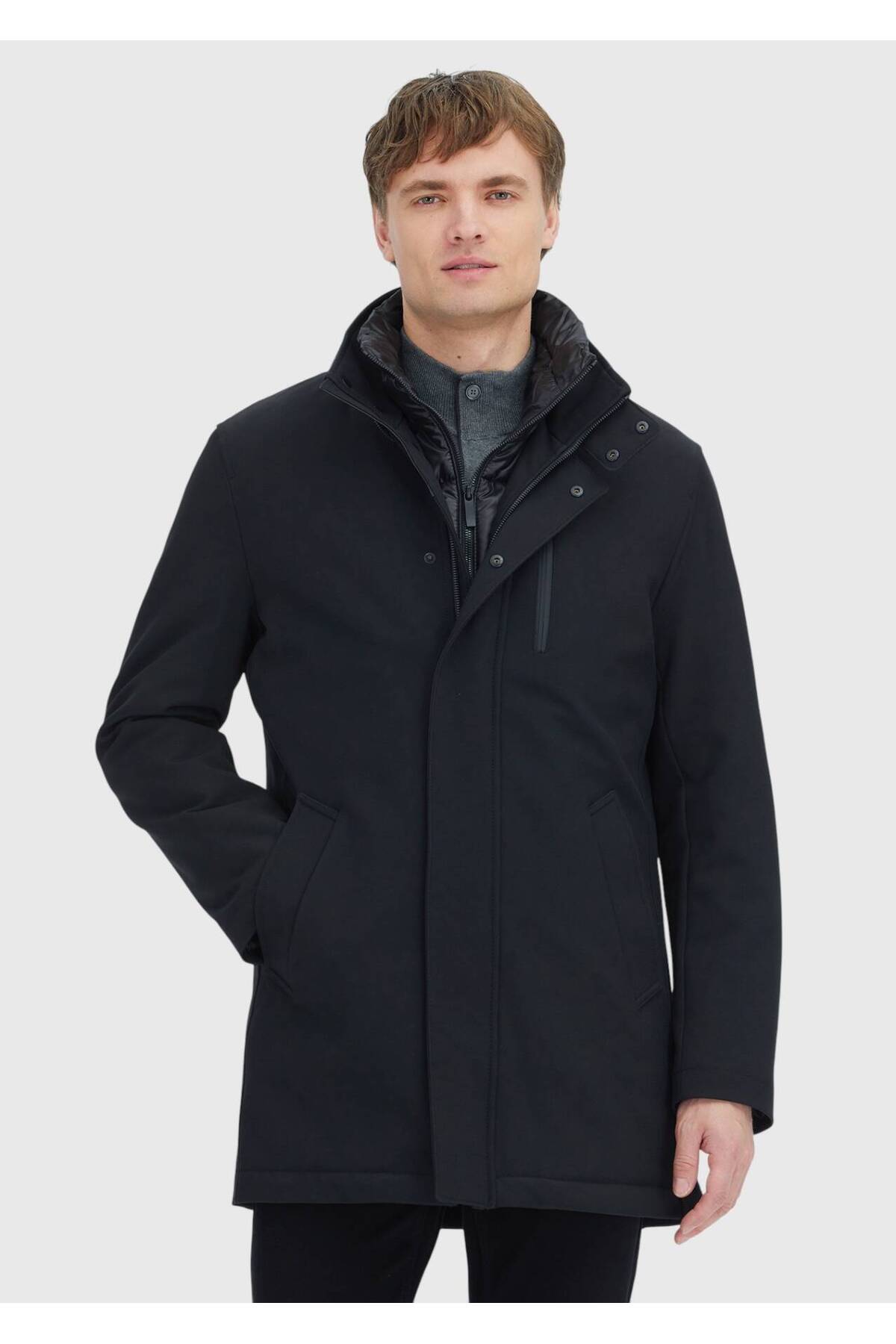 Ramsey  Siyah Dik Yaka Casual Dokuma Kaban