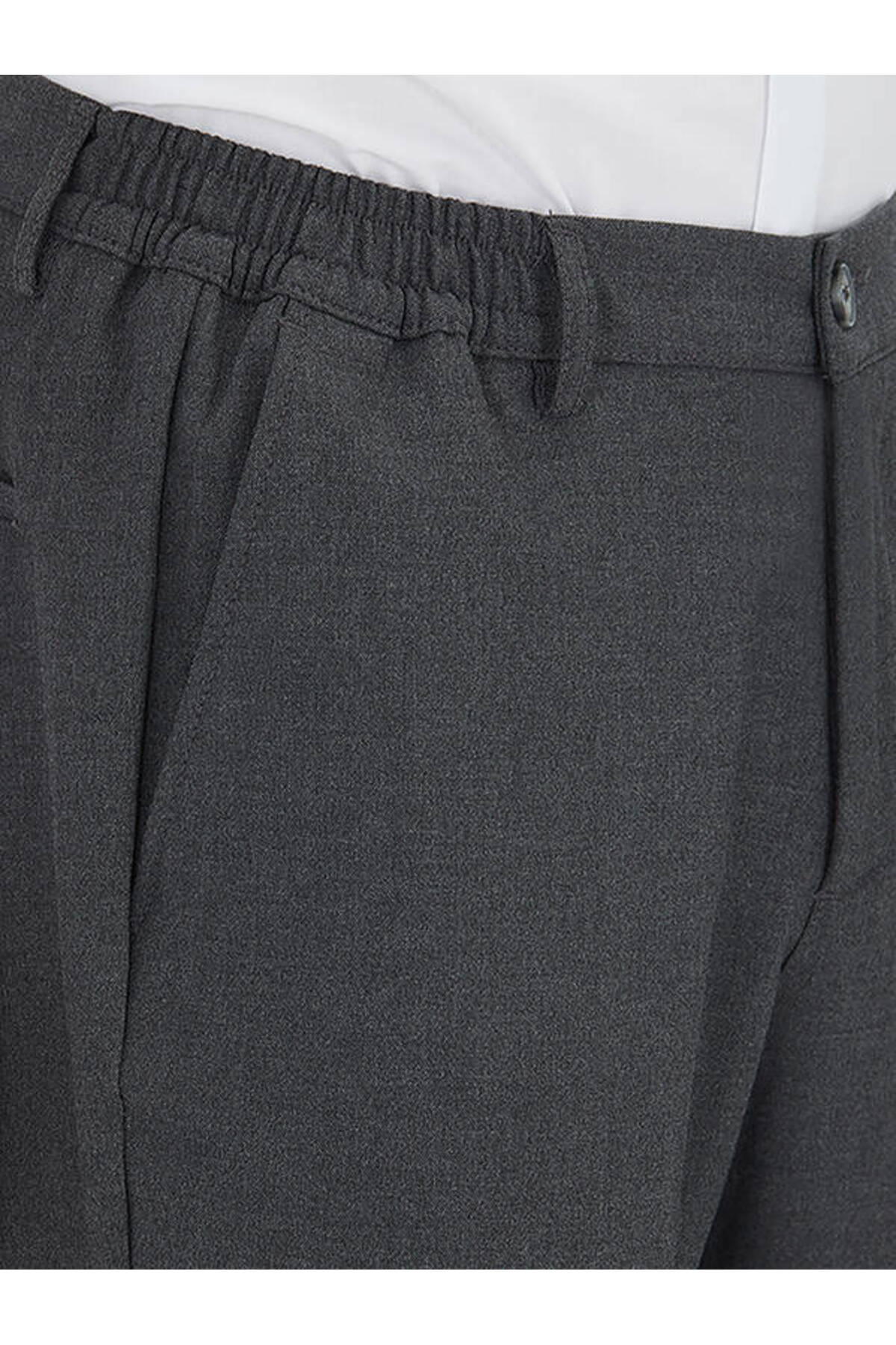 Antrasit Düz Dokuma Jogging Fit Casual Pantolon — رنگارنگ 10161175 — تصویر 7 از 7