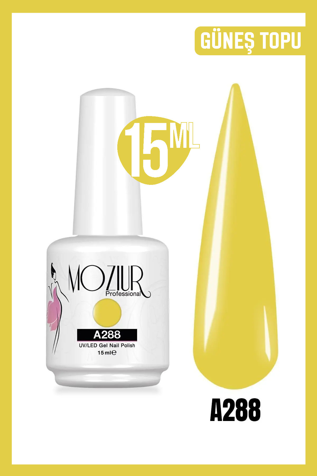 Kalıcı Oje UV Led A288 (SARI SERİSİ) 15ml — زرد 8683089009045