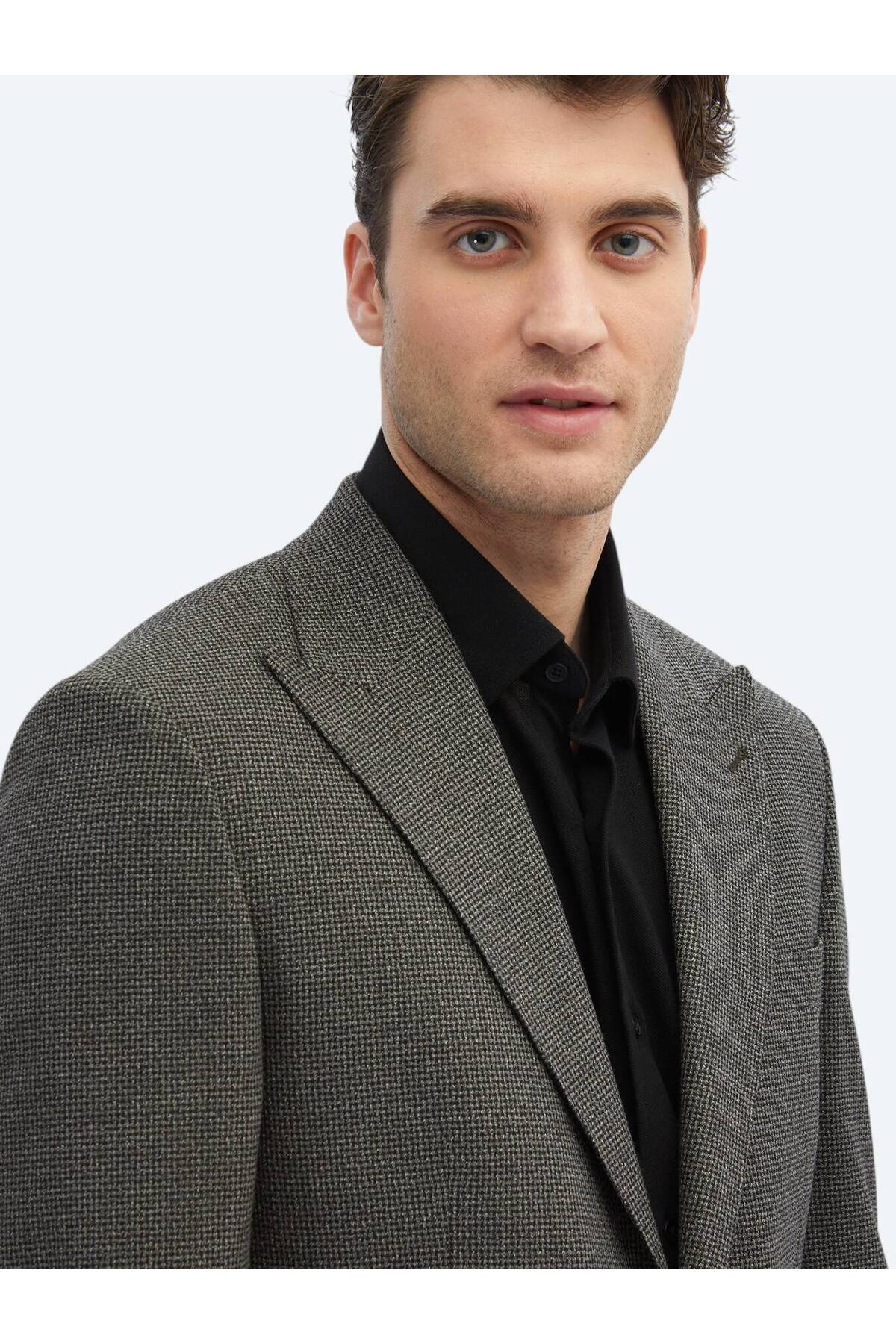 Kip  Vizon Desenli Modern Fit Ceket - Görsel 3