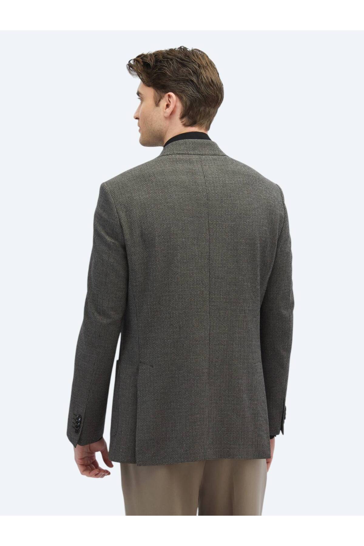 Kip  Vizon Desenli Modern Fit Ceket - Görsel 5