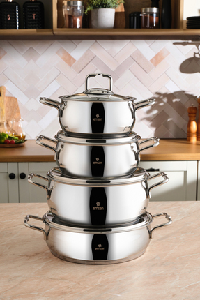 Emsan Emirgan 8 Parça Çelik Tencere Seti