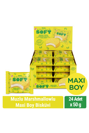 Bifa Soft Muzlu Marshmallowlu Maxi Boy Bisküvi 50 gr x 24 Adet