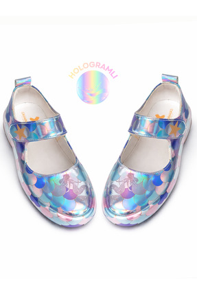 Casabony Mermaid Hologram Gri Kız Çocuk Babet- Sneaker