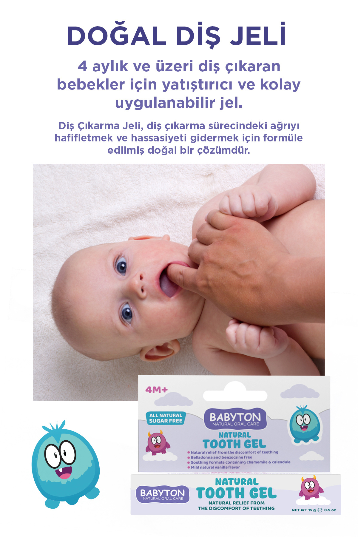 BABYTON Bebekler İçin Doğal Diş Jeli 15 gr fotoğrafı 2 (önizleme)