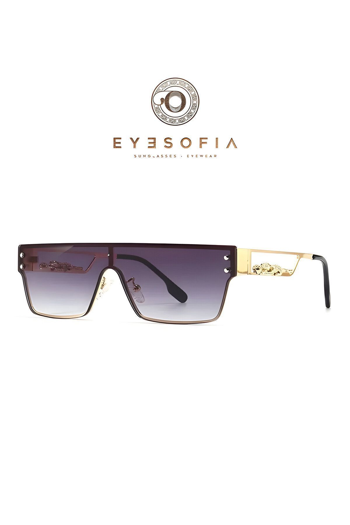 Eyesofia Titanyum Çerceve Siyah Unisex Güneş Gözlüğü görsel 3