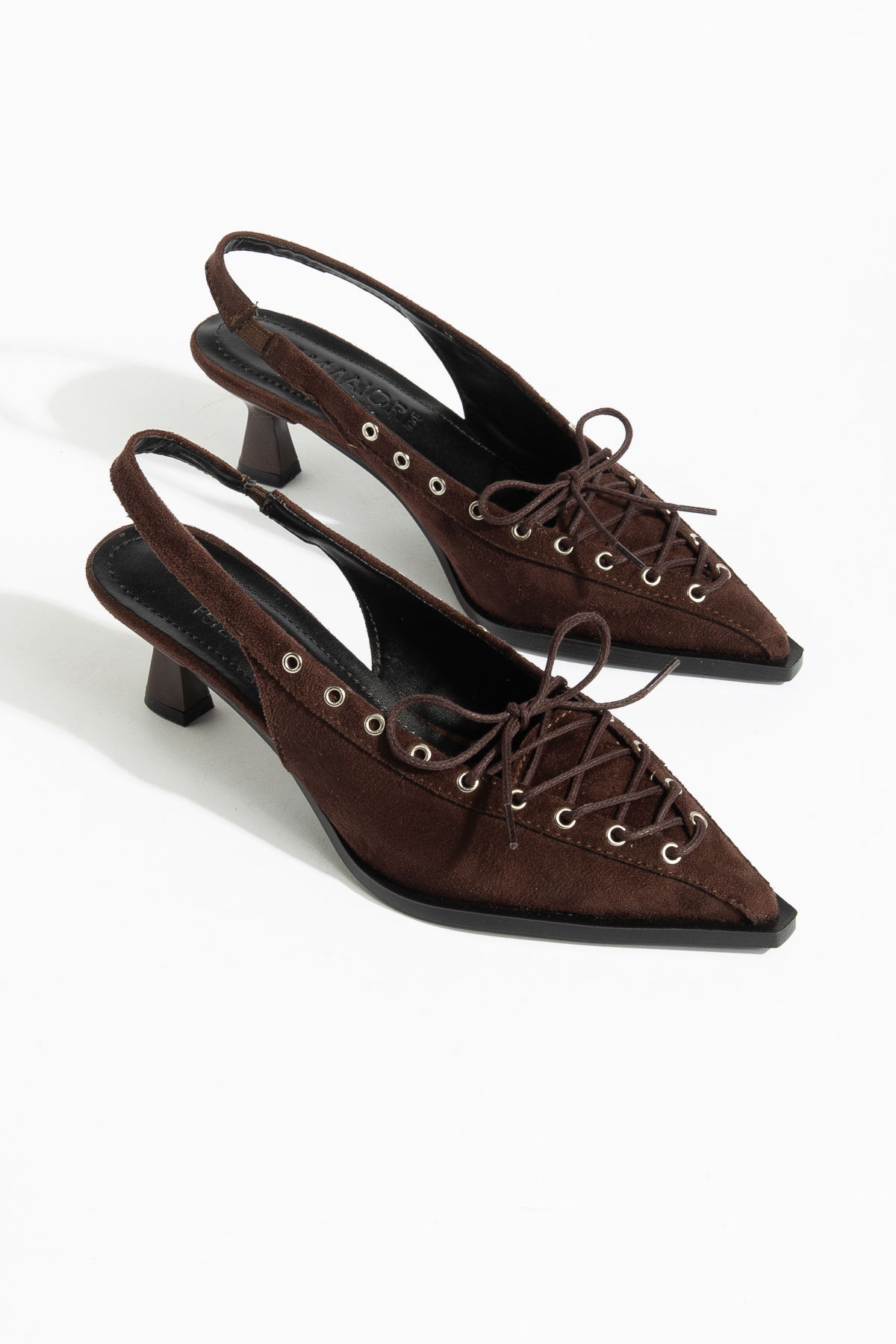 camaiore  Kadın Acı Kahve Süet Sivri Burun Klasik Topuklu Ayakkabı