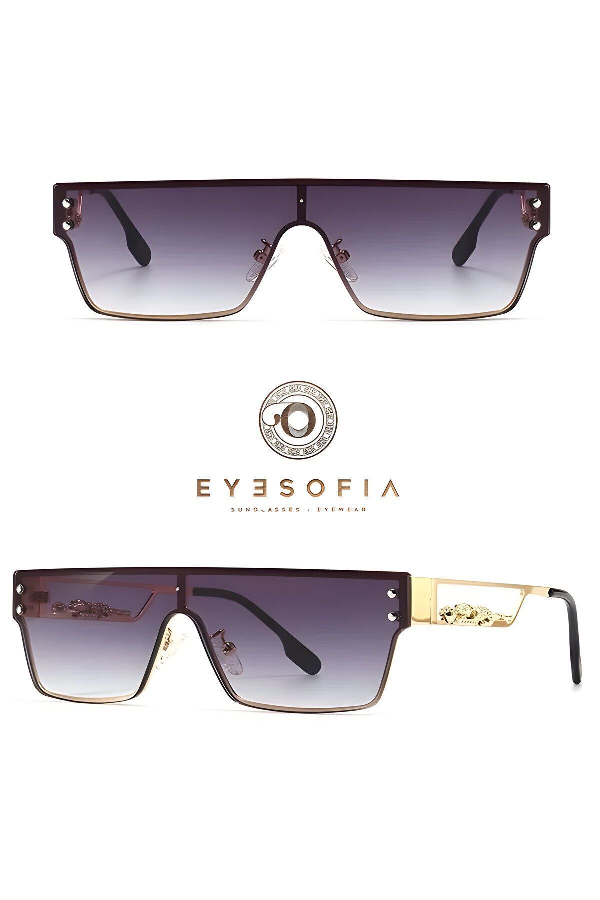 Eyesofia Titanyum Çerceve Siyah Unisex Güneş Gözlüğü görsel 4