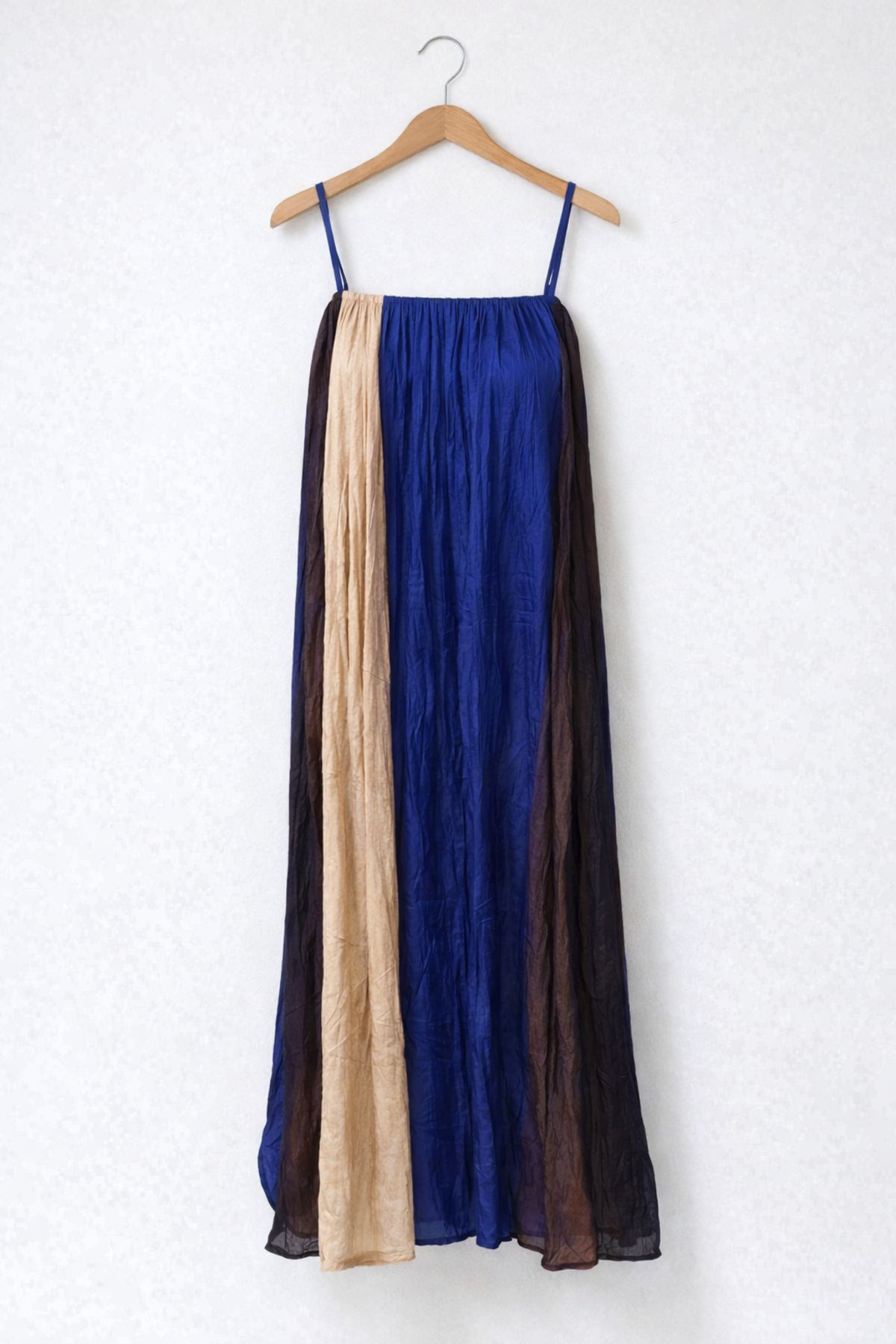 Lijuri  Multi Renkli Askılı Saten Elbise 2035 - Görsel 5