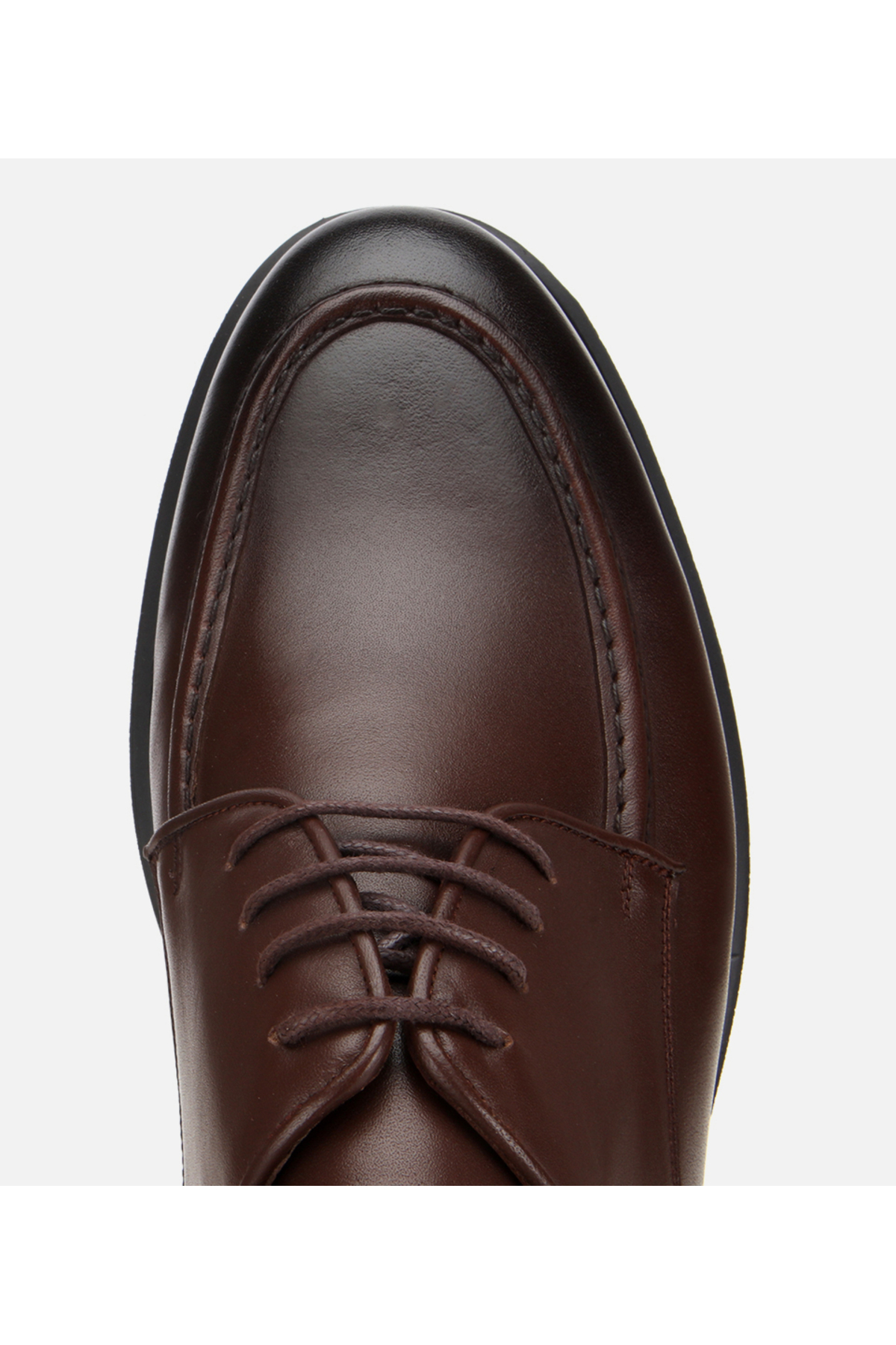 Hotiç  Erkek Deri Kahverengi Dikiş Detaylı Günlük Ayakkabı - Görsel 5