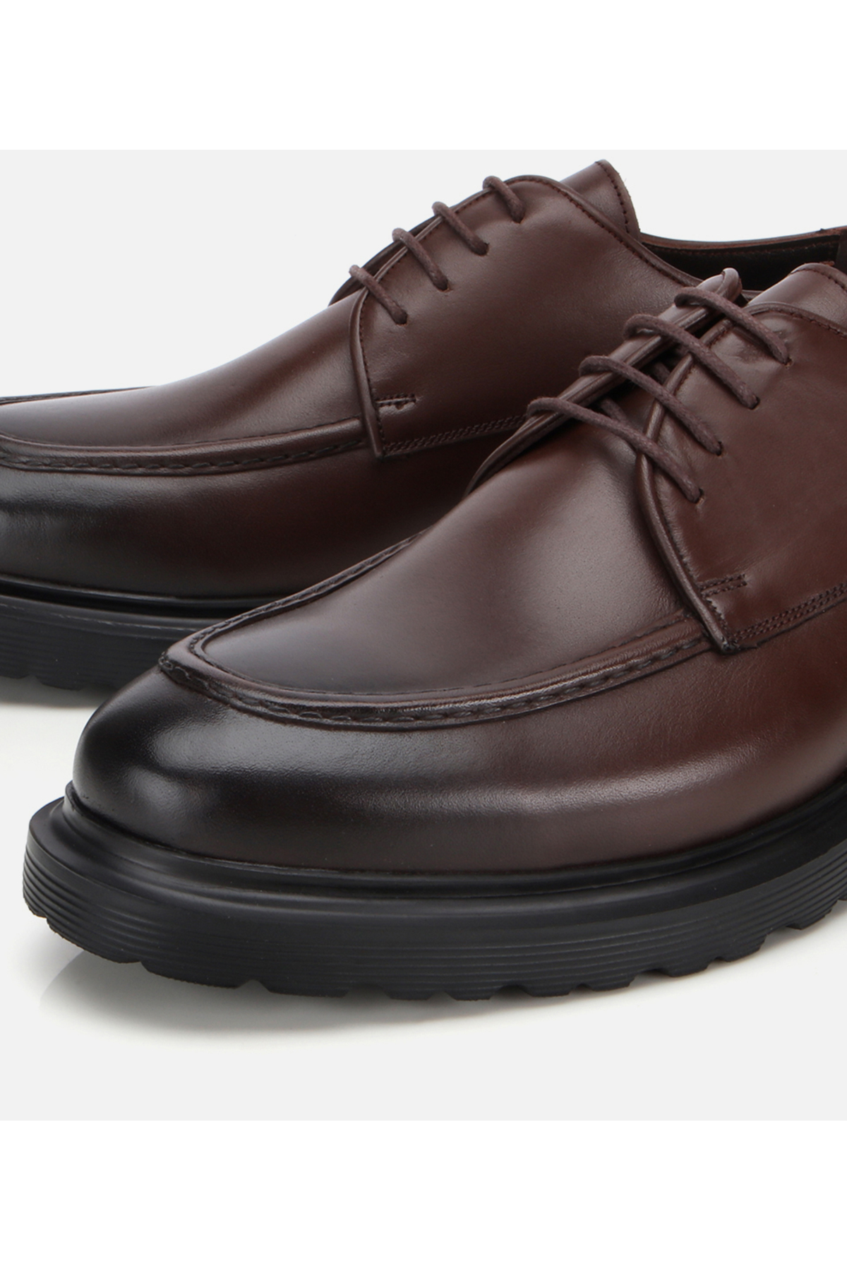 Hotiç  Erkek Deri Kahverengi Dikiş Detaylı Günlük Ayakkabı - Görsel 3