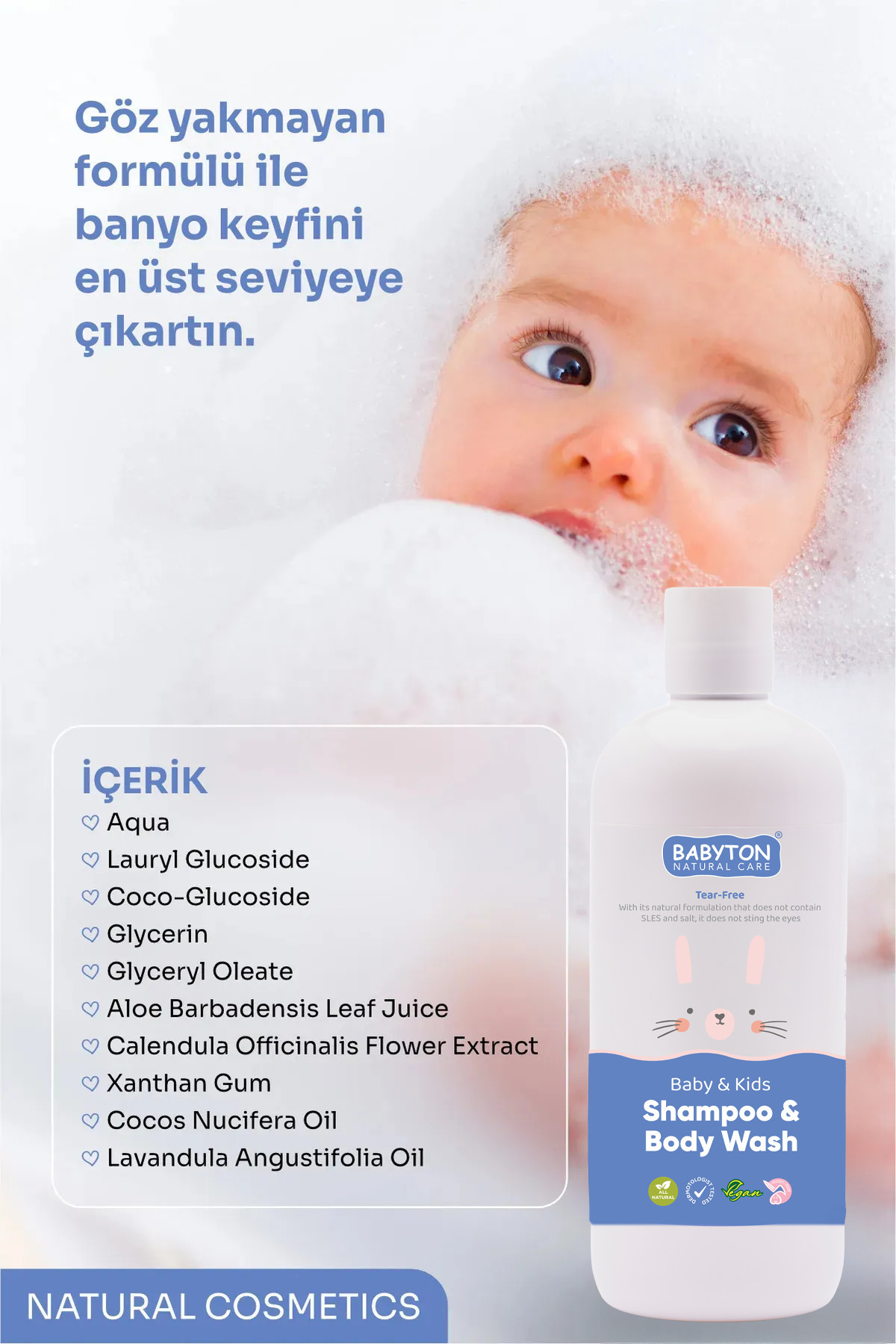 BABYTON Doğal Göz Yakmayan Şampuan 400 ml fotoğrafı 3 (önizleme)