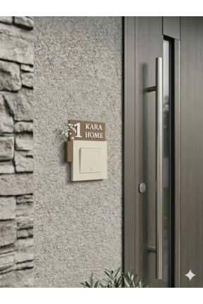 ETERNA Kişiye Özel Dış Kapı Zil Anahtar Üstü Aile İsimliği- Aile Soyadı ve Da...