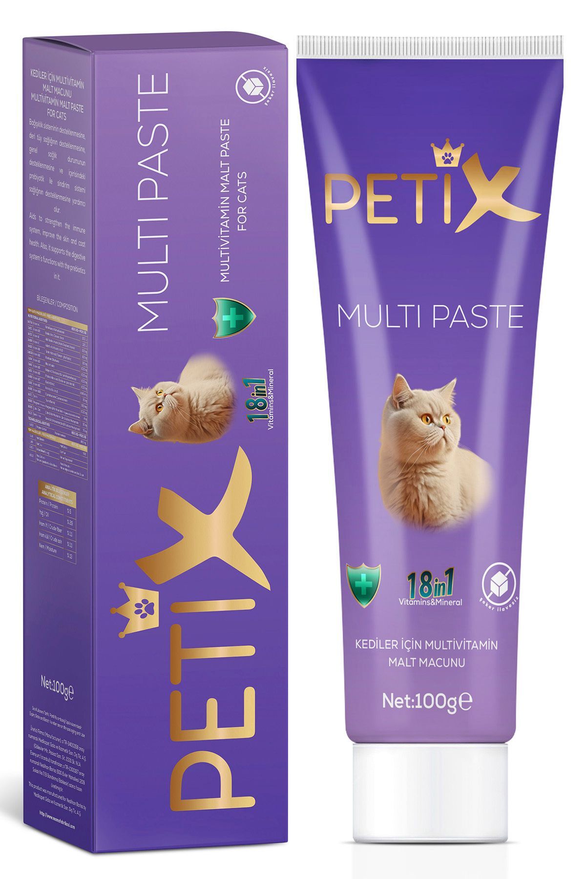 Petix Multivitamin Kedi Macunu ve Tüy Yumağı Önleyici 100 gr - Fiyatı, Yorumları
