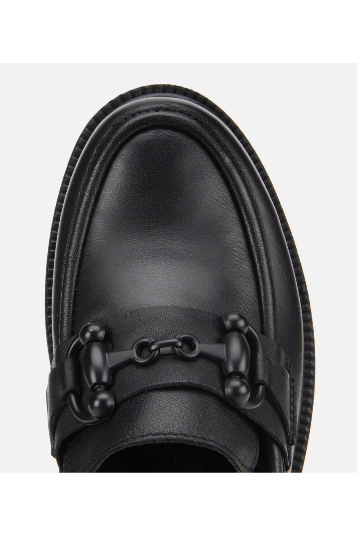 Hotiç  Kadın Deri Siyah Kalın Tabanlı Klasik Loafer - Görsel 5