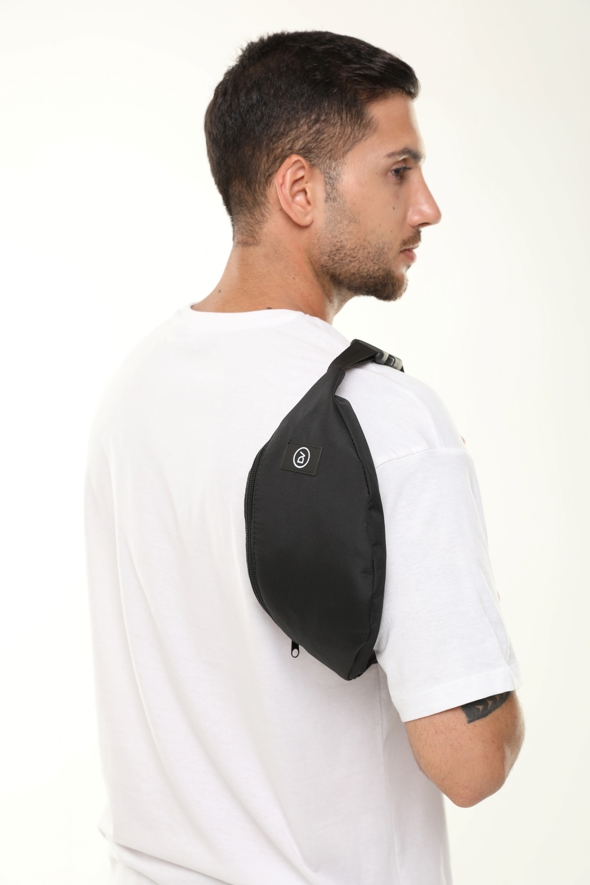 D'VERS  Unisex Siyah Su Geçirmez Kumaş Özellikli Omuz Ve Bel Çantası - Görsel 5